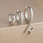 3pc Silver Initial