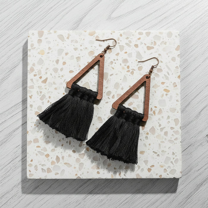 Wood Triangle Tassel