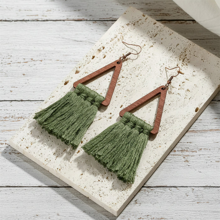 Wood Triangle Tassel