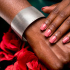 Checkered Silver Cuff