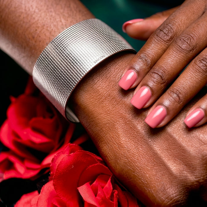 Checkered Silver Cuff