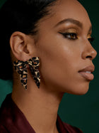 Wild Print Bow Studs
