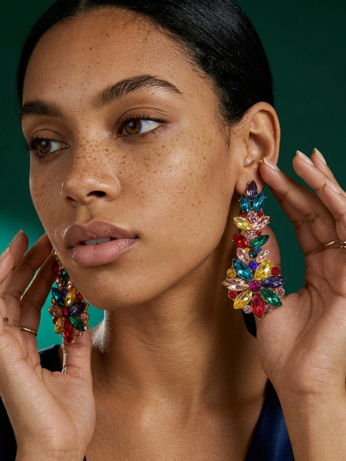 Flora Crystal Studs