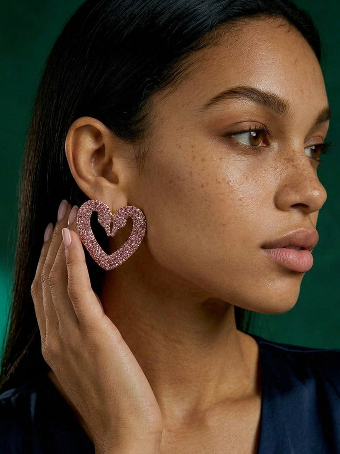 Swan Hearts Studs