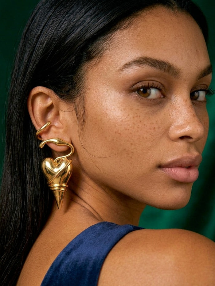 Wrapped Heart Studs