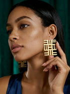 Africa Square Studs
