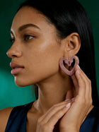 Swan Hearts Studs