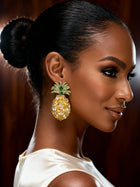 Pineapple Crystal Studs