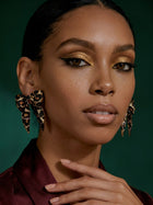 Wild Print Bow Studs