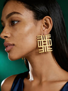 Africa Square Studs