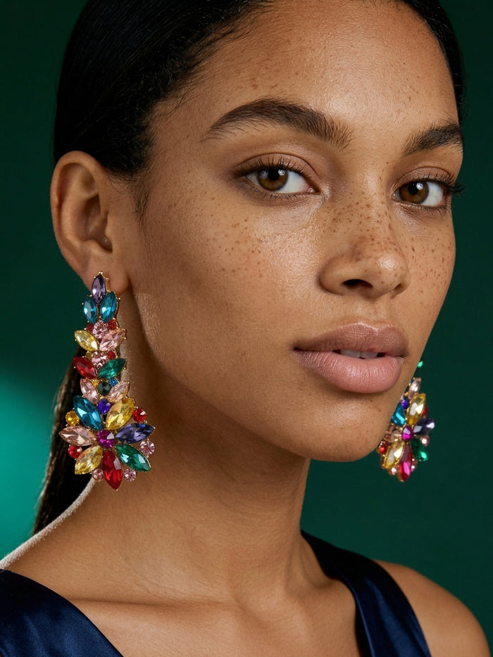 Flora Crystal Studs