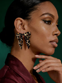 Wild Print Bow Studs