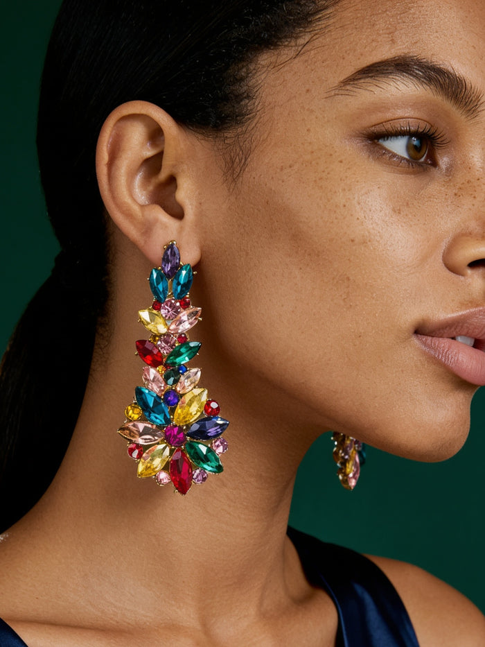 Flora Crystal Studs