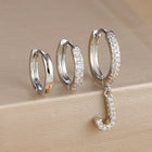 3pc Silver Initial