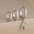 3pc Silver Initial