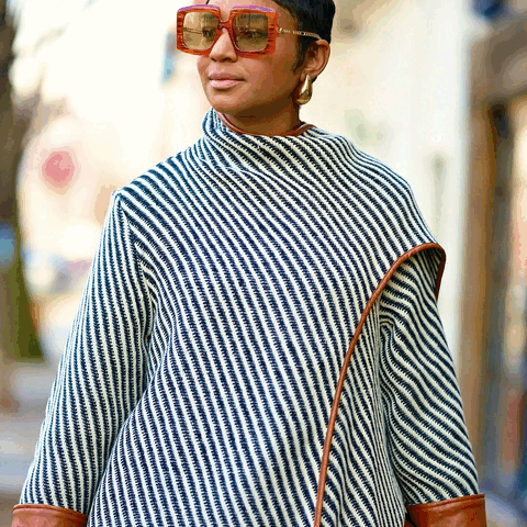 Striped Casual Coat