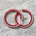 Double Crystal Hoops