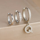 3pc Silver Initial