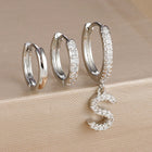 3pc Silver Initial