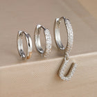 3pc Silver Initial