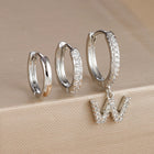 3pc Silver Initial