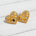 Crystal Heart Studs