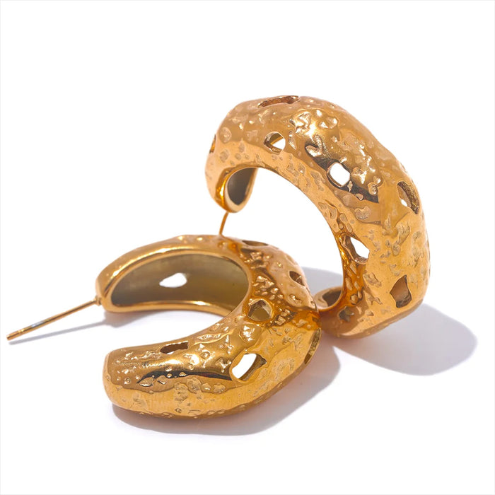 Brass Chunky Hoops