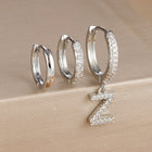 3pc Silver Initial